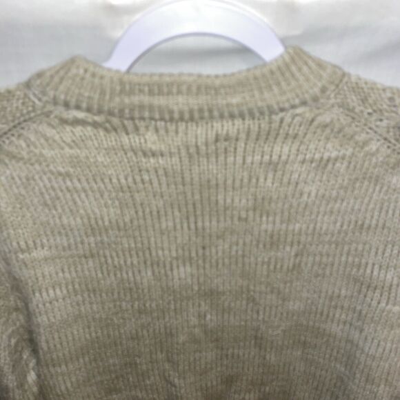 J.C. Penney Women’s Pullover Sweater Size Large Beige Cable Knit Going Out Party - Picture 9 of 12